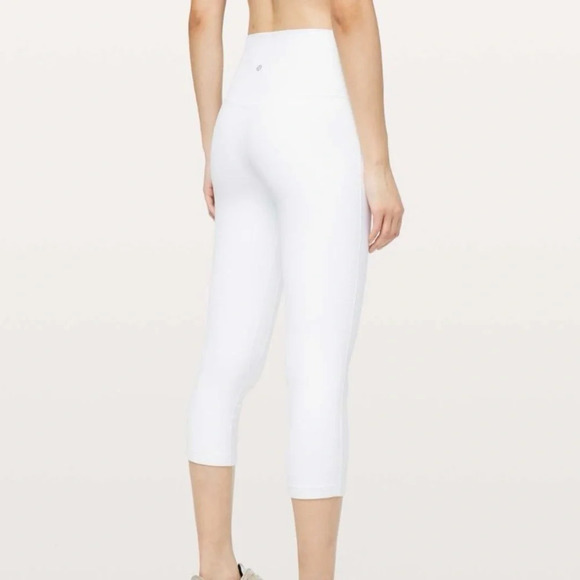 Lululemon sz 0 Align Crop *21" White great pre owned condition - Picture 2 of 10